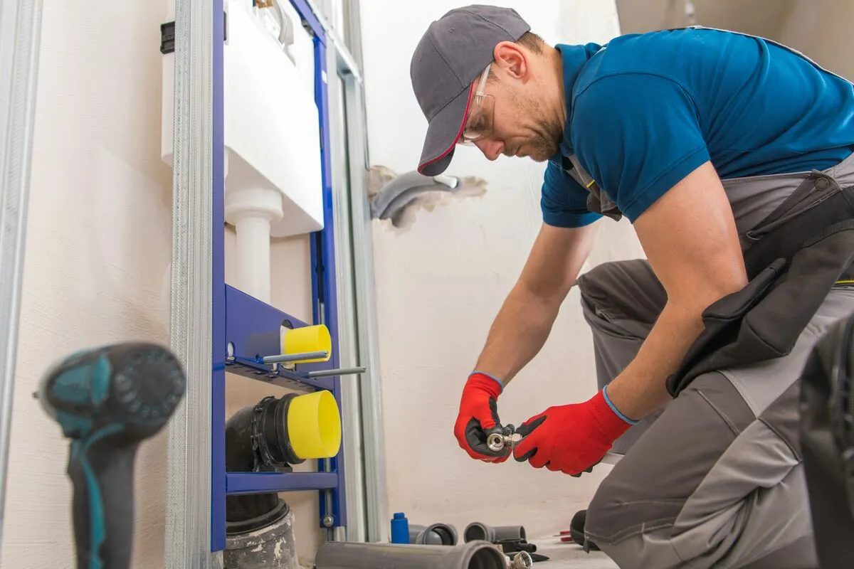 Plumbers business owner using ReviewWheel, with review automation built for plumbers home service businesses.
