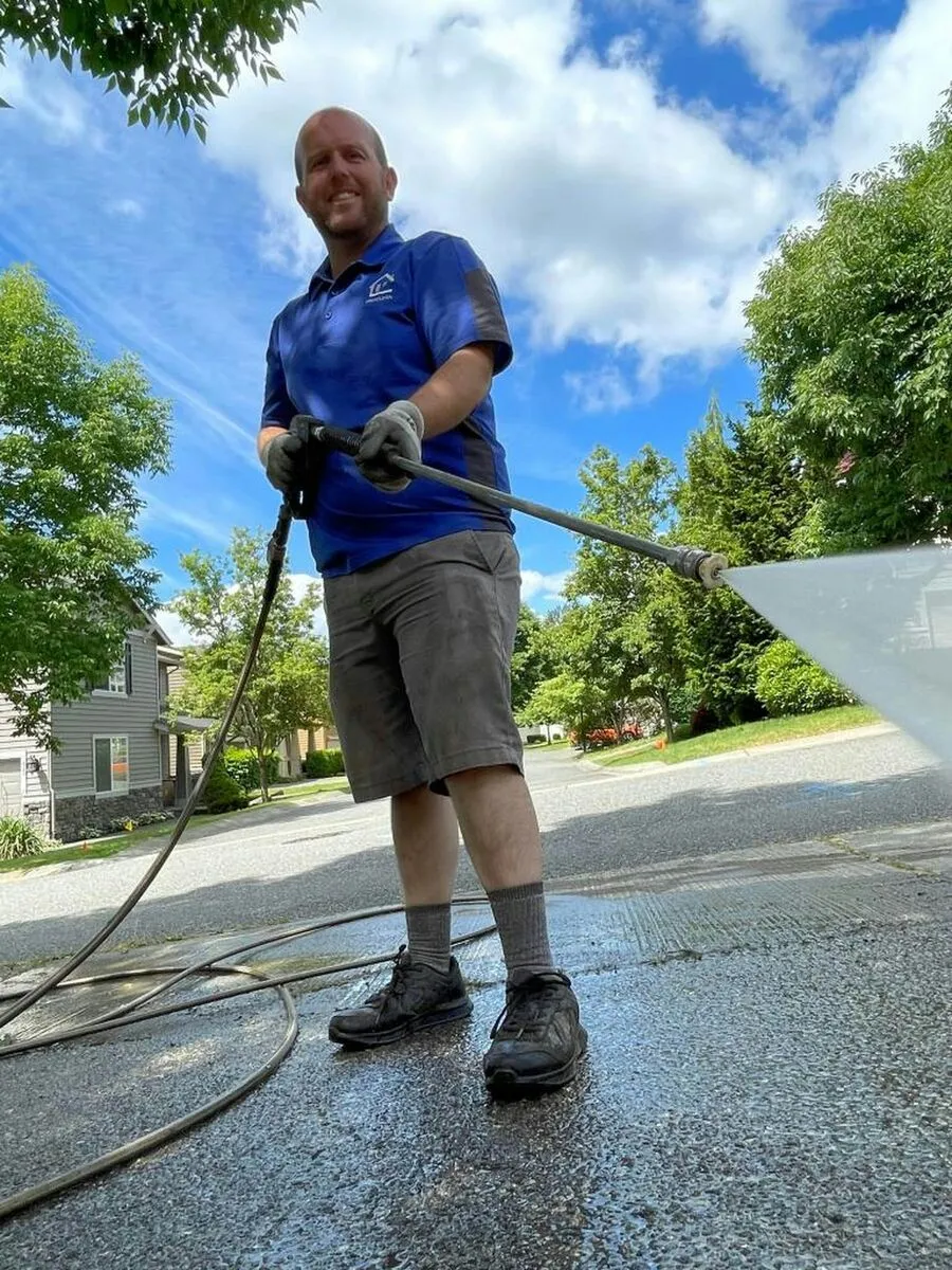 Pressure Washing business owner using ReviewWheel, with review automation built for pressure washing home service businesses.